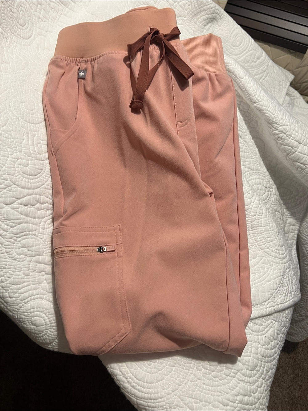 Figs Dusty Rose Drawstring Jogger Pants